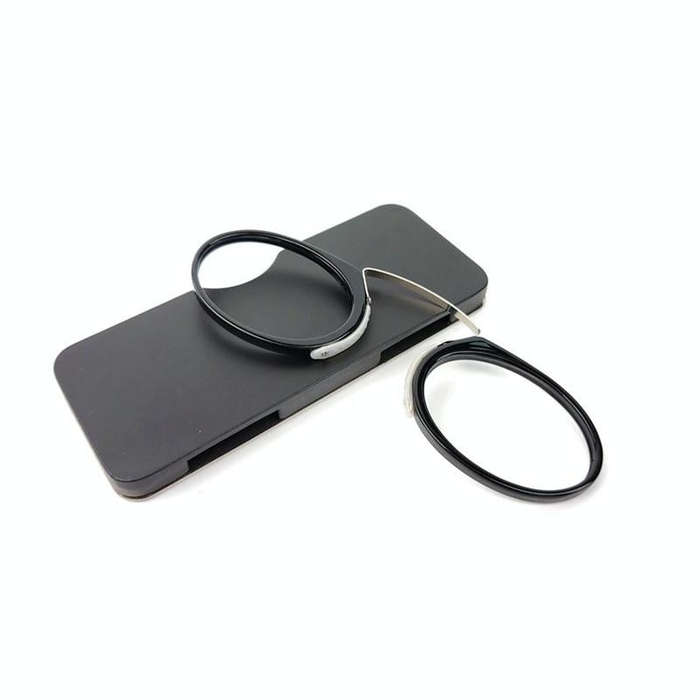 Mini Clip Nose Style Presbyopic Glasses without Temples, Positive Diopters:+3.00(Black)