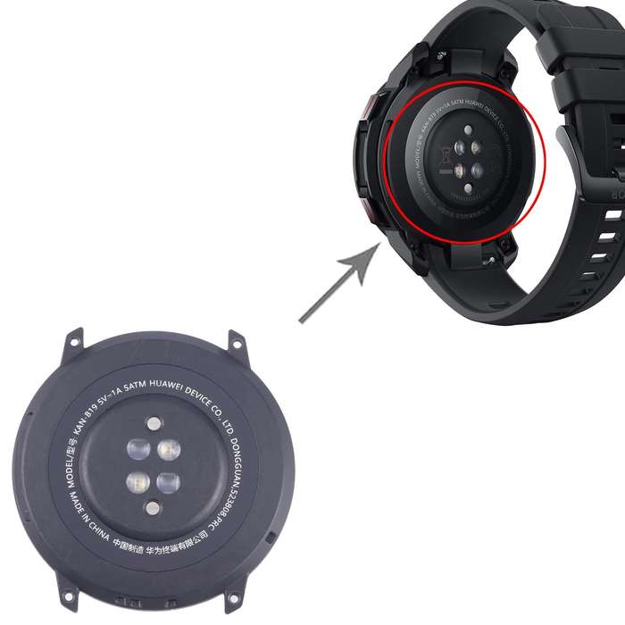 For Huawei Watch GS Pro 48mm Original Back Cover Full Assembly(Black)