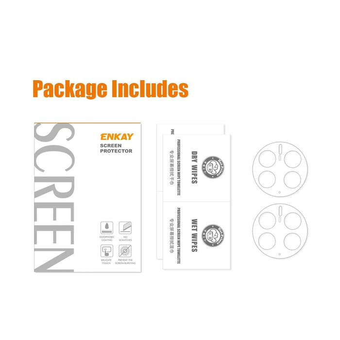 For Huawei Mate 50 Pro 2pcs ENKAY 9H Rear Camera Tempered Glass Film