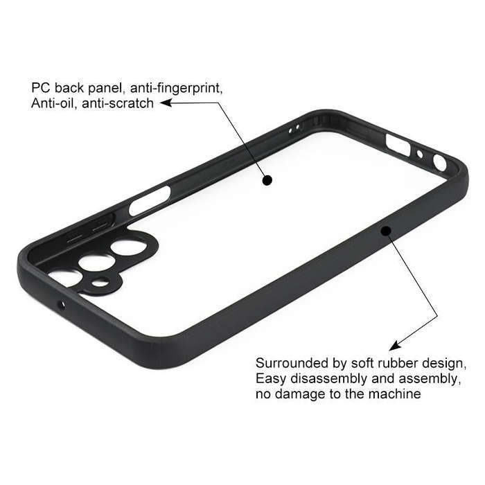 For Samsung Galaxy A24 4G Frosted TPU + Transparent PC Phone Case(Black)