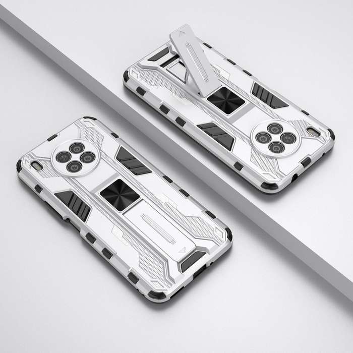 For Huawei nova 8i Supersonic PC + TPU Shock-proof Protective Case with Holder(Silver)