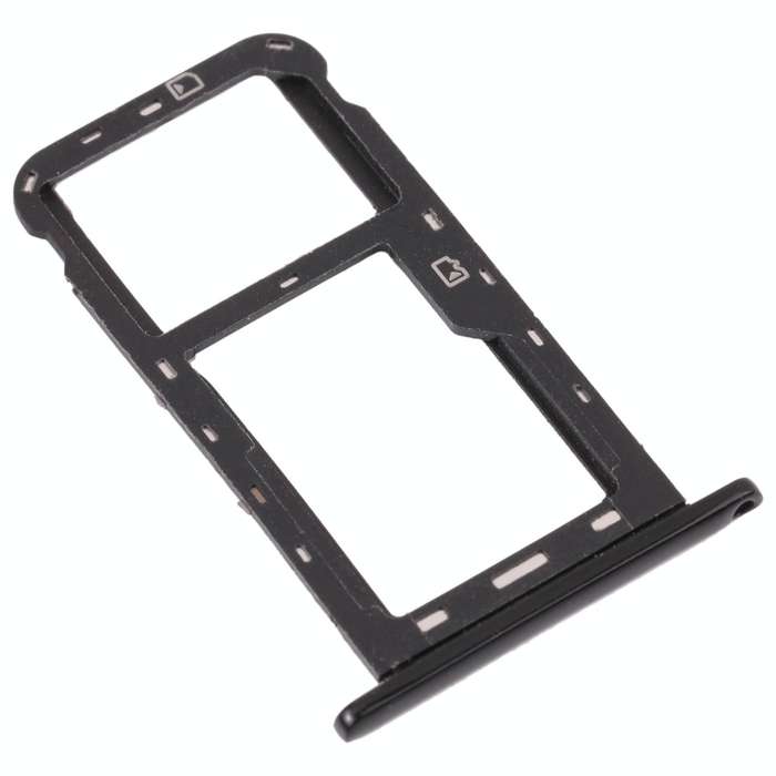 SIM Card Tray + Micro SD Card Tray for ZTE Blade A7 2019 (Black)