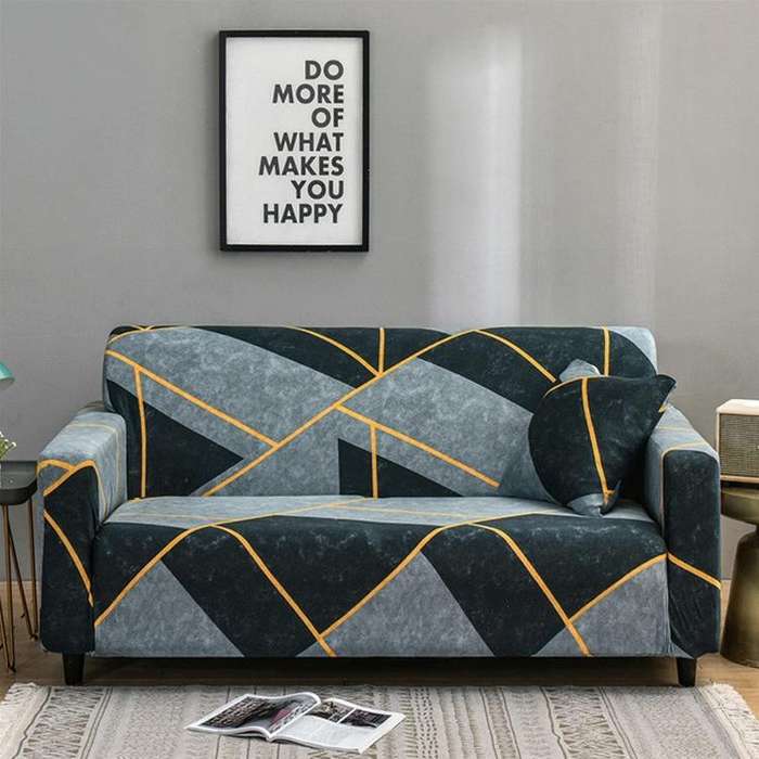 Double Seat Full Coverage Elastic Non-slip Sofa Cover(Vic)