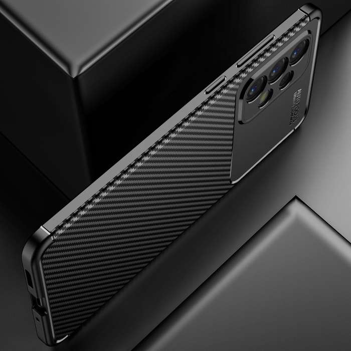 For Samsung Galaxy A73 5G Carbon Fiber Texture TPU Phone Case(Black)