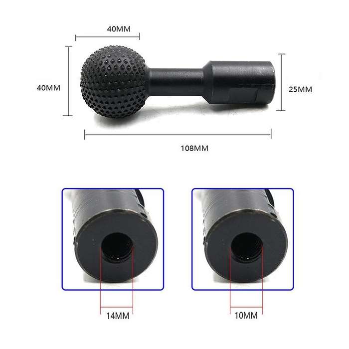 14mm Spherical Wooden Groove Carving Knife Rotary File Carving Grinding Head Electric Grinder Gri...