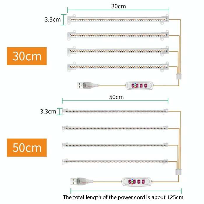 LED Plant Growth Lamp Time Potted Plant Intelligent Remote Control Cabinet Light, Style: 30cm One...