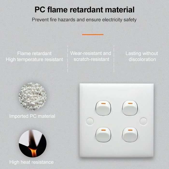Electric Wall Switch (Size: 86 x 86mm)