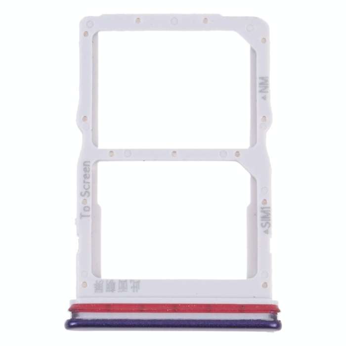 SIM Card Tray + NM Card Tray for Huawei nova 7 SE 5G Youth(Purple)
