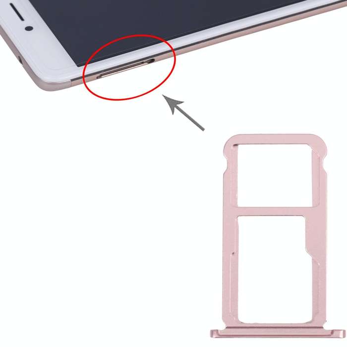 SIM Card Tray + SIM Card Tray / Micro SD Card Tray for Honor Mate 9 Lite (Pink)
