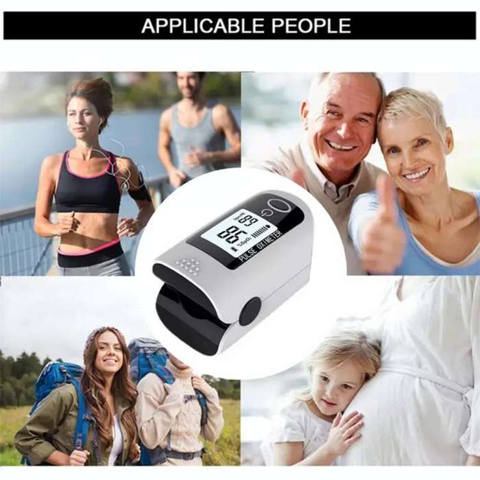 X1805 Oxygen Saturation Detector Medical Monitoring Heart Rate Finger Clip Oximeter (Black)