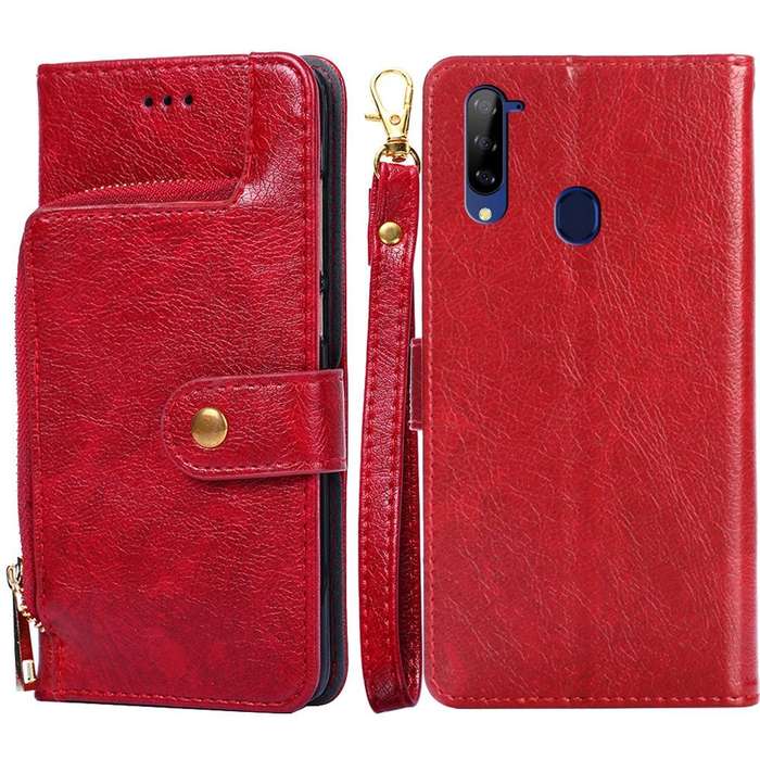For ZTE Libero 5G Zipper Bag PU + TPU Horizontal Flip Leather Case with Holder & Card Slot & Wall...
