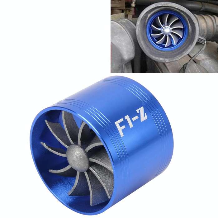 Car Stainless Universal Supercharger F1-Z Single Side Turbine Air Intake Fuel Saver Turbo Turboin...