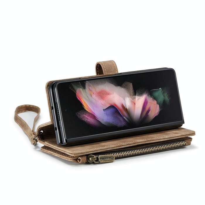 For Samsung Galaxy Z Fold4 5G CaseMe C30 Multifunctional Phone Leather Phone Case(Brown)