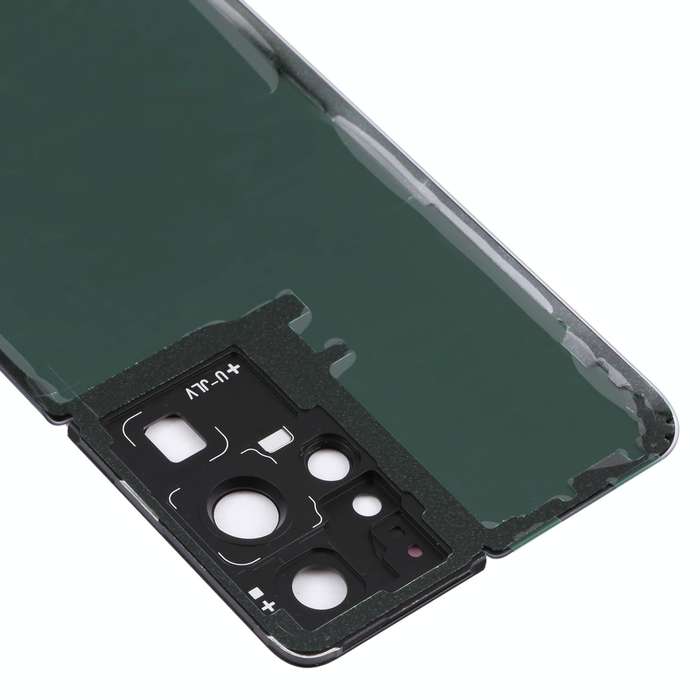 For Samsung Galaxy S21 Ultra 5G Battery Back Cover with Camera Lens Cover (Black)