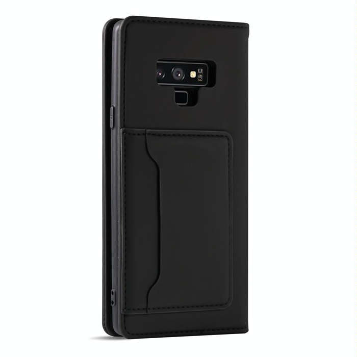 For Samsung Galaxy Note9 Strong Magnetism Liquid Feel Horizontal Flip Leather Case with Holder & ...