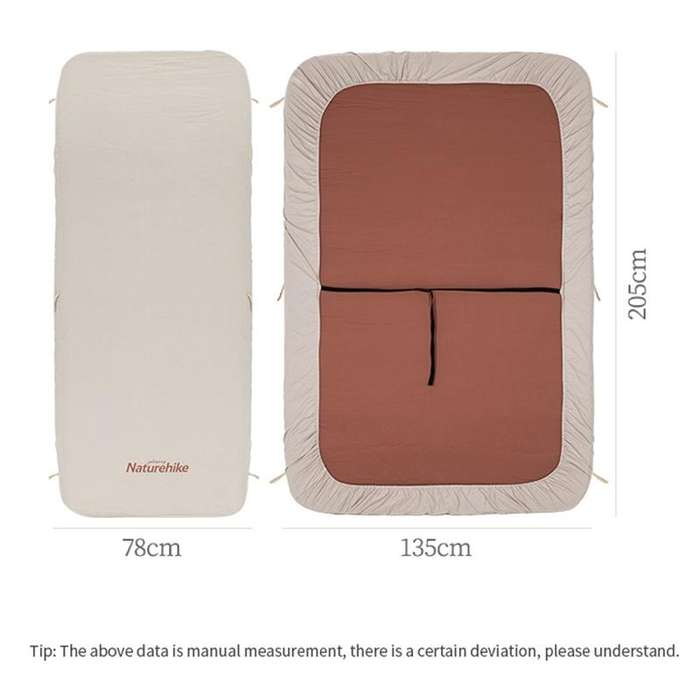 Naturehike NH20PJ023 Outdoor Camping Cotton Cover for Inflatable Cushion (OG2838AY) (Almond yellow)