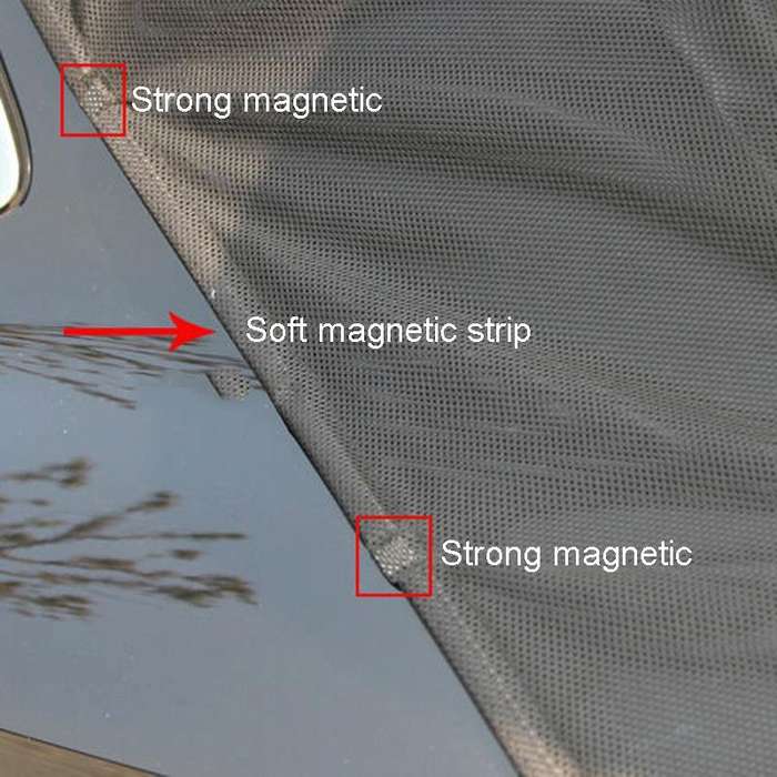 XL 174 x 150cm Car Tailgate Anti-Mosquito And Insect Screens Trunk Magnetic Sunscreen Mosquito Net
