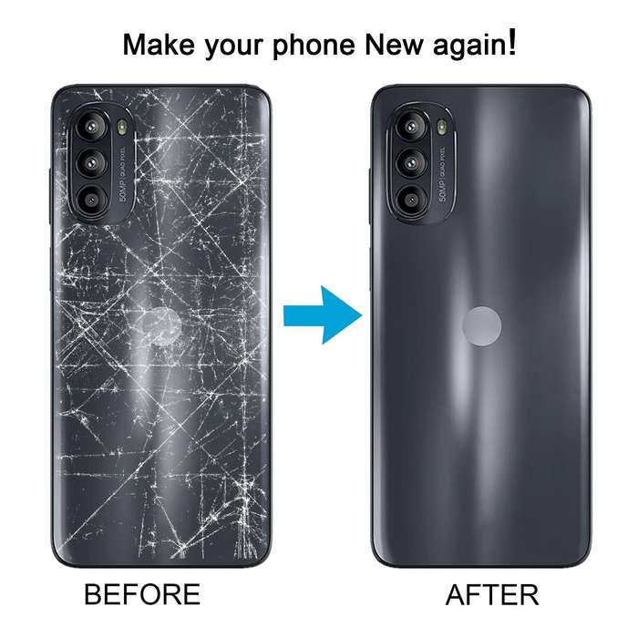 For Motorola Moto G52 Original Battery Back Cover(Grey)