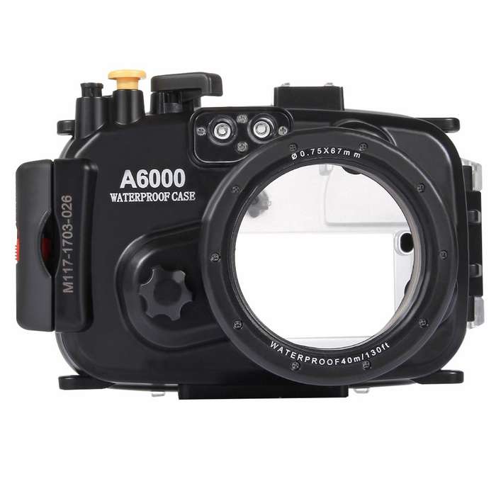 PULUZ 40m Underwater Depth Diving Case Waterproof Camera Housing for Sony A6000 (E PZ 16-50mm F3....