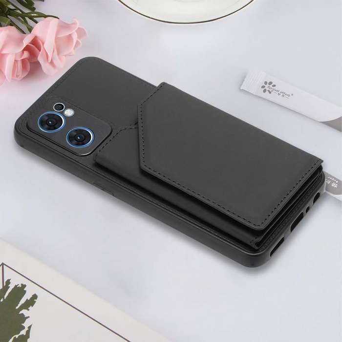 For OPPO Reno7 5G Skin Feel PU + TPU + PC Phone Case(Black)