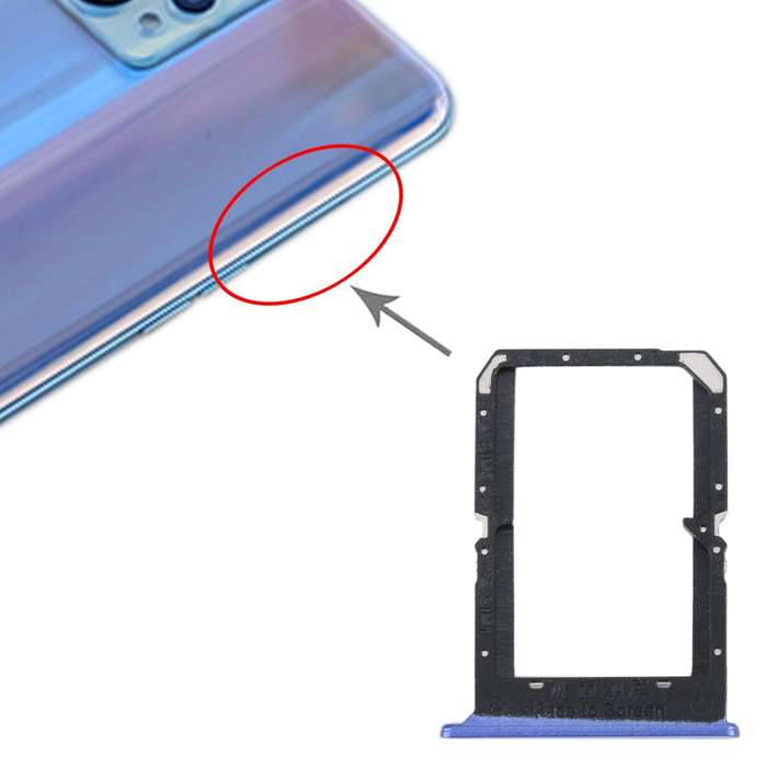 For Realme 9 Pro+ SIM Card Tray + SIM Card Tray (Blue)