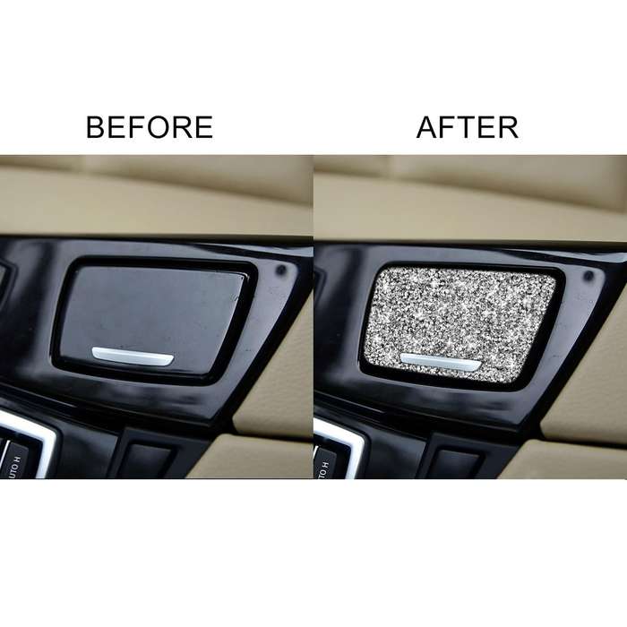 For BMW F10 5 Series 2011-2017 Car Ashtray Diamond Decorative Sticker, Left and Right Drive