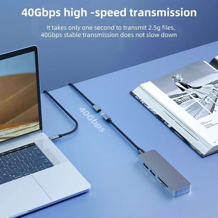 USB4.0 40Gbps Type-C Male to Female Extension Cable, Length:0.5m
