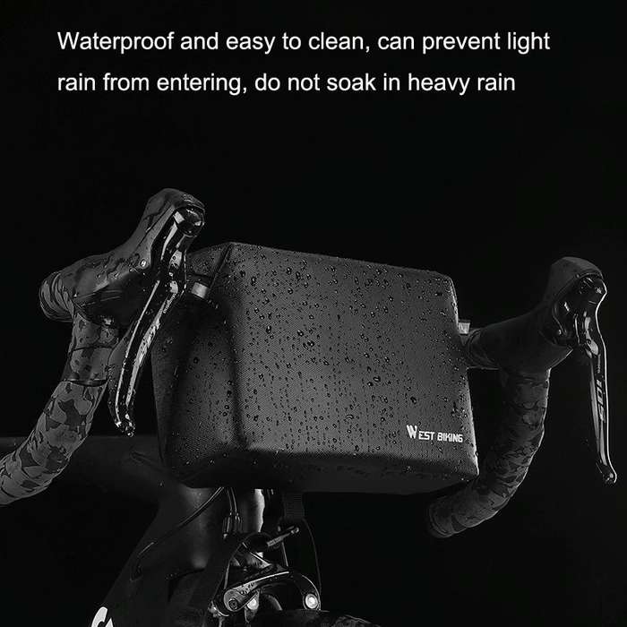 WEST BIKING YP0707298 Bicycle Handlebar Bag Multi-function Messenger Bag Scooter Head Bag(Black)