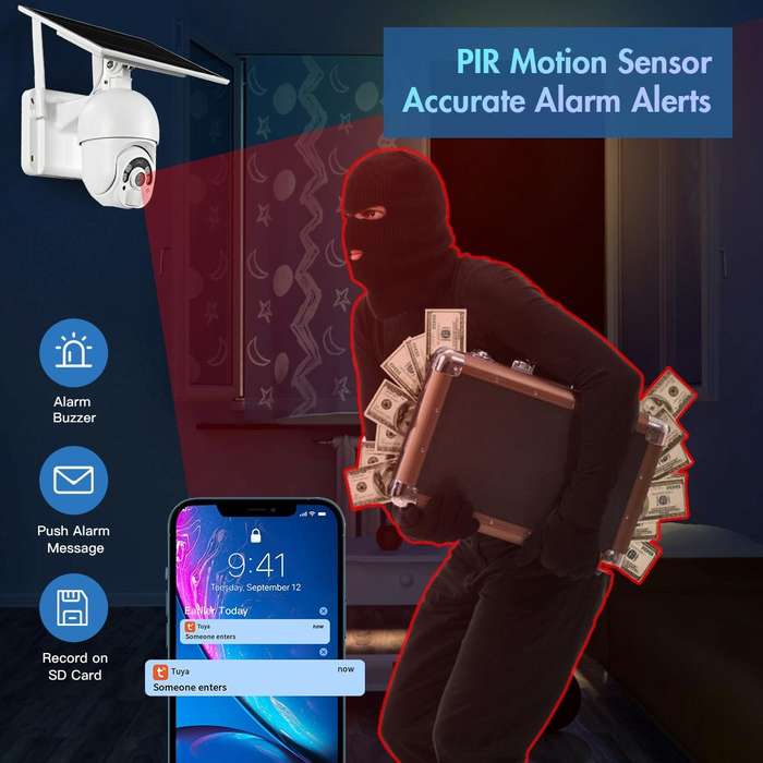 T22 1080P Full HD Solar Powered 4G Network EU Version Camera, Support PIR Alarm, Night Vision, Tw...