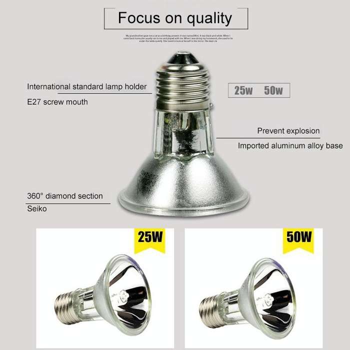 NOMO Reptile Big UVB3.0 Basking Heating Lamp Turtle Tank Solar Heating Lamp, Specification: 50W