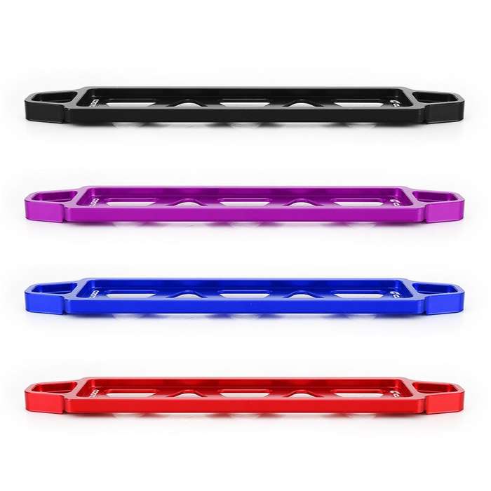 Universal Car Long Stainless Steel Battery Tie Down Clamp Bracket, Size: 21.6 x 4.4 x 1cm (Blue)