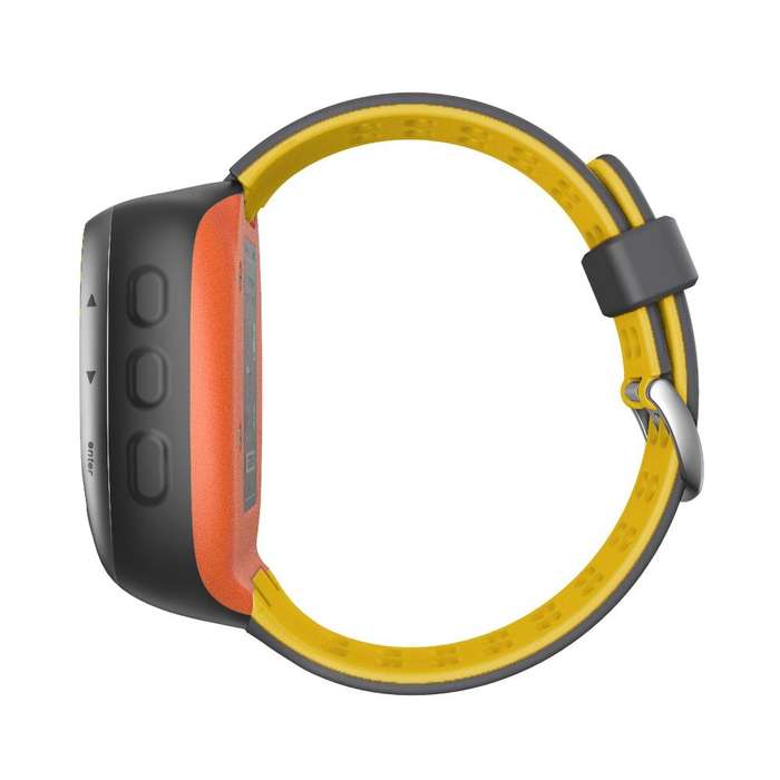For Garmin Forerunner 310XT Two-color Silicone Watch Band(Grey Yellow)