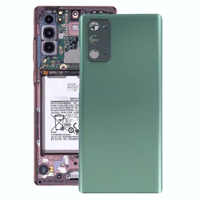 For Samsung Galaxy Note20 Battery Back Cover with Camera Lens Cover (Green)