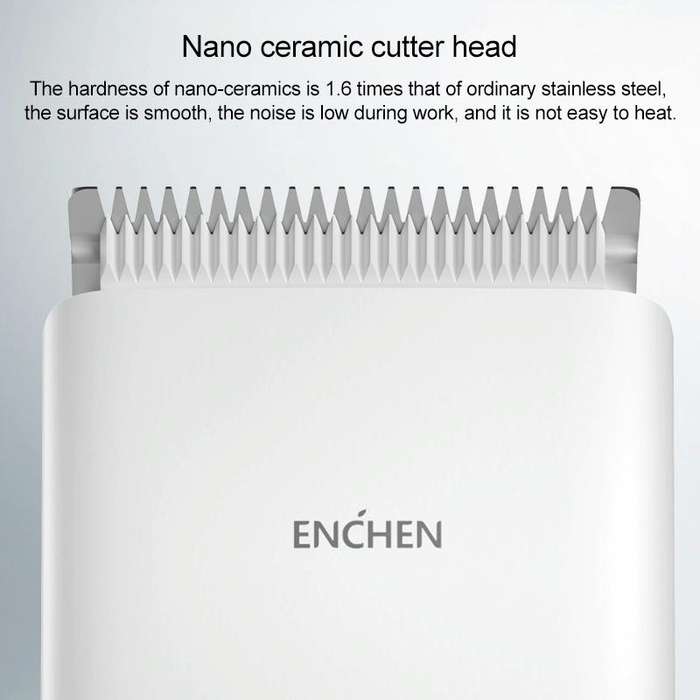 Original Xiaomi Enchen Boost Intelligent Fast Charging Electric Hair Trimmer Haircut Machine (White)