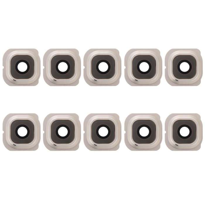 For Galaxy S6 Edge / G925 10pcs Camera Lens Cover with Sticker (Gold)