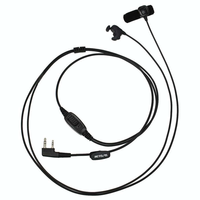 RETEVIS R-161 2 Pin Finger PTT Vibration Conduction Ear Bone Earphone Microphone for H-777/RT7/RT...