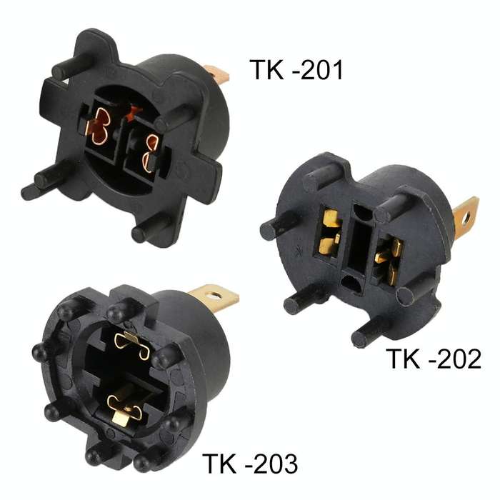 TK-203 1 Pair H7 Tail Lamp Holder for Mazda 3 5 323 / Kawasaki ER6-F 2002-2005