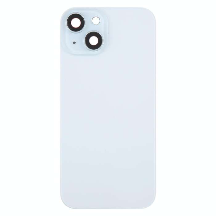 For iPhone 15 Plus Battery Back Cover with Camera Lens Cover + MagSafe Magnet(Blue)