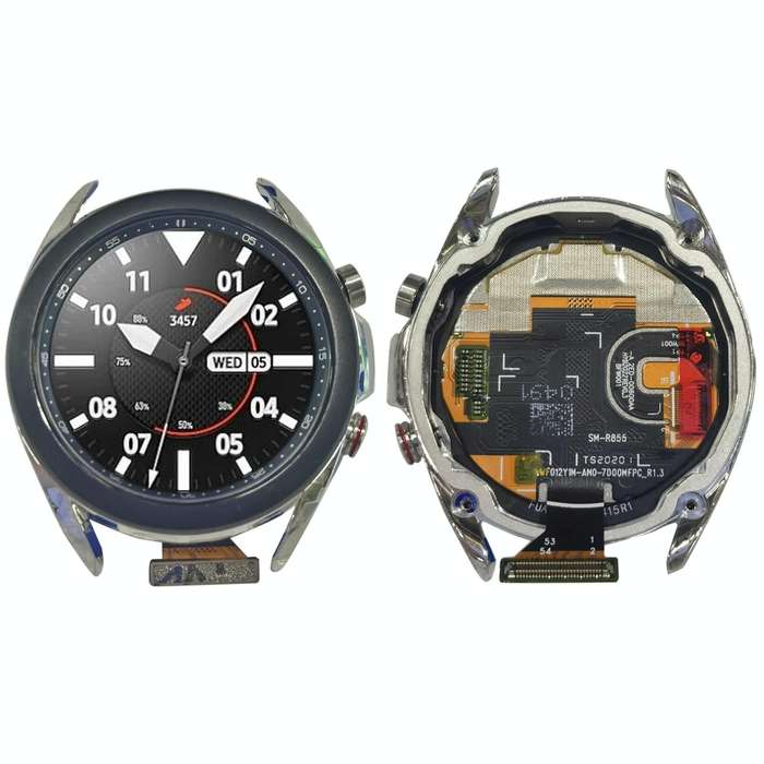 LCD Screen and Digitizer Full Assembly With Frame for Samsung Galaxy Watch3 SM-R850/R855(Silver)