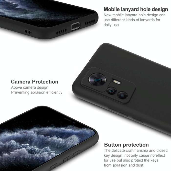 For Xiaomi 12T Pro 5G imak UC-3 Series Shockproof Frosted TPU Phone Case(Black)