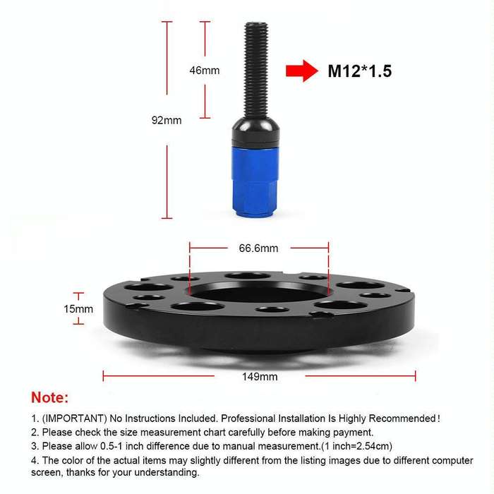For Mercedes-Benz 15mm Car Modified Wheel Hub Flange Center Wheel Spacer with M12x1.5 Screws (Blue)