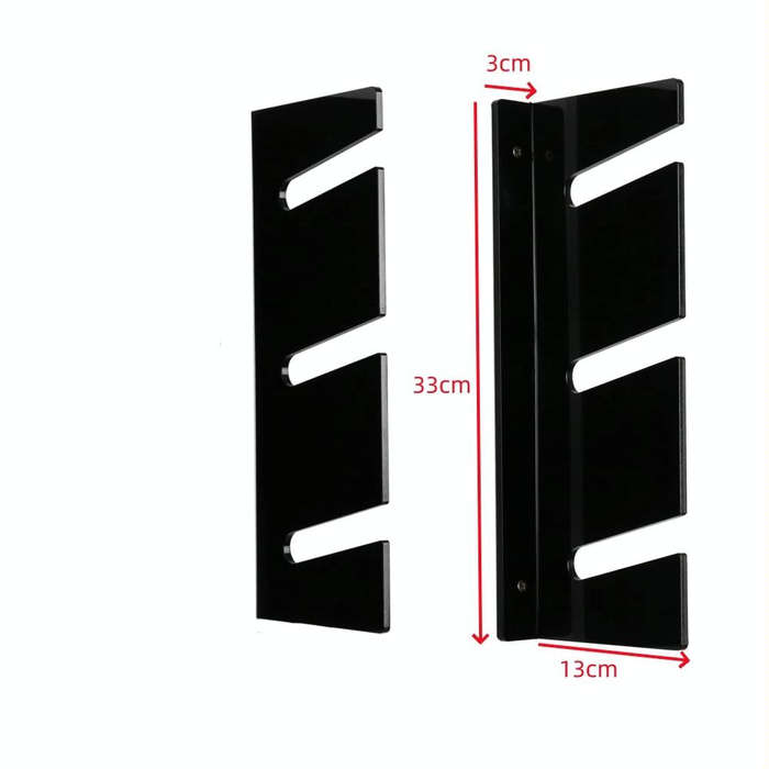 YX076 Wall Mount Four Wheel Skateboard Storage Bracket(Black)