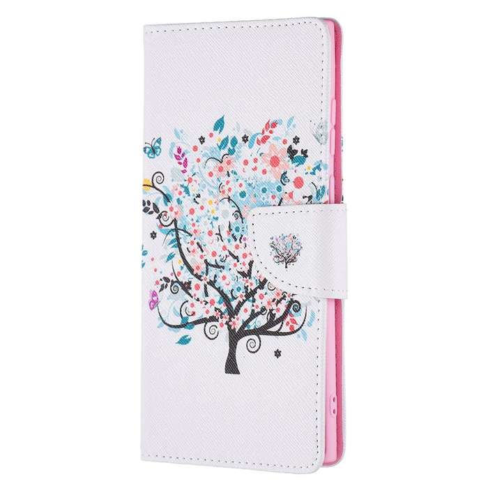 For Samsung Galaxy S22 Ultra 5G Colored Drawing Pattern Horizontal Flip Phone Leather Case with H...