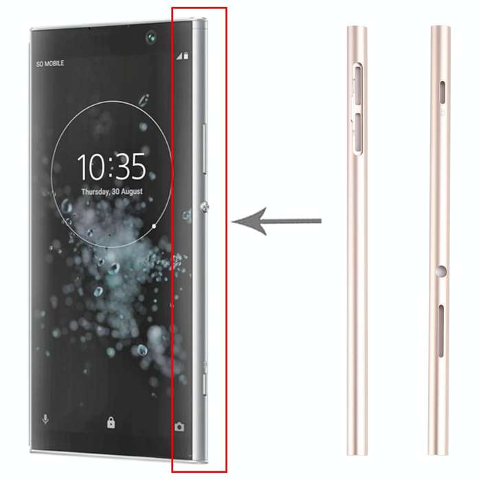 1 Pair Side Part Sidebar For Sony Xperia XA2 Plus (Gold)