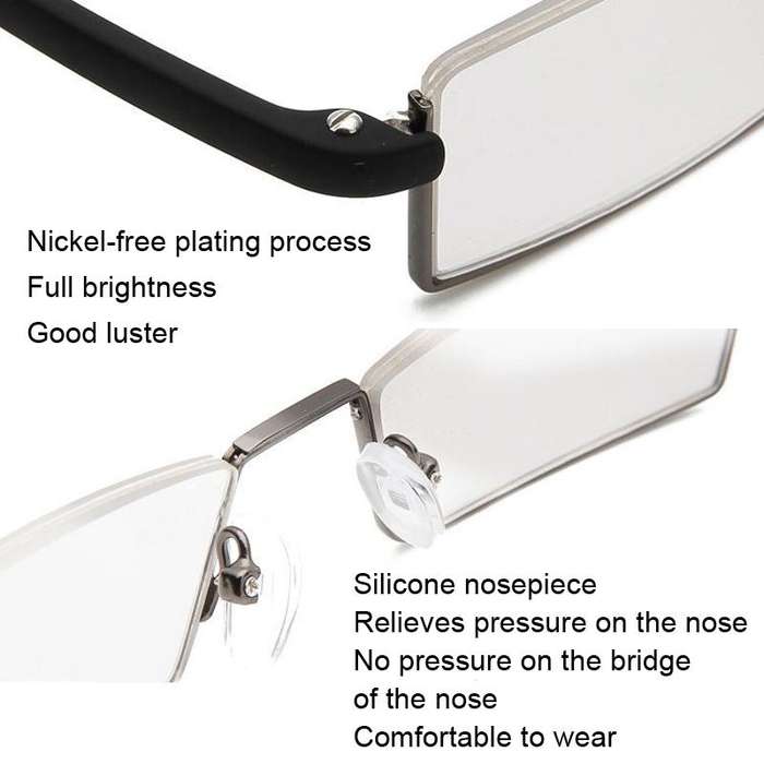 TR90 Seniors Clear Glasses With Portable Case Lightweight Presbyopic Glasses, Degree: +4.00(Blue)
