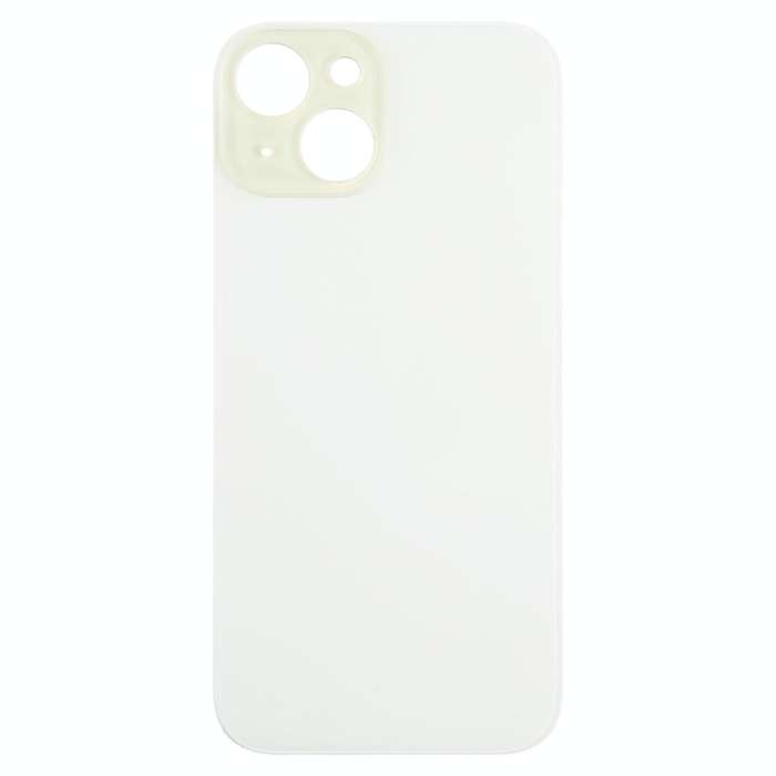 For iPhone 15 Easy Replacement Big Camera Hole Glass Back Battery Cover(Yellow)
