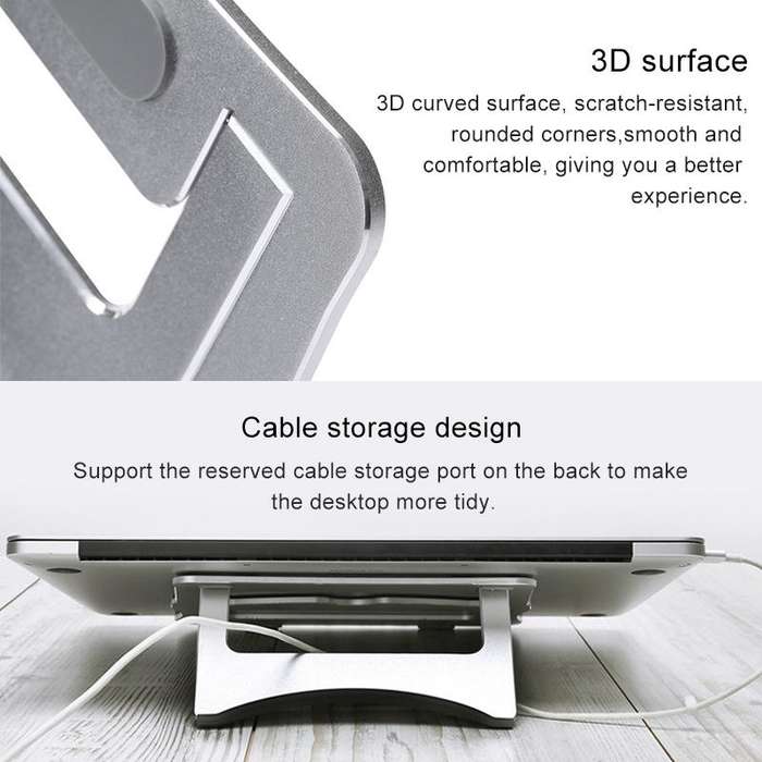 Aluminum Alloy Cooling Holder Desktop Portable Simple Laptop Bracket, Two-stage Support, Size: 21...