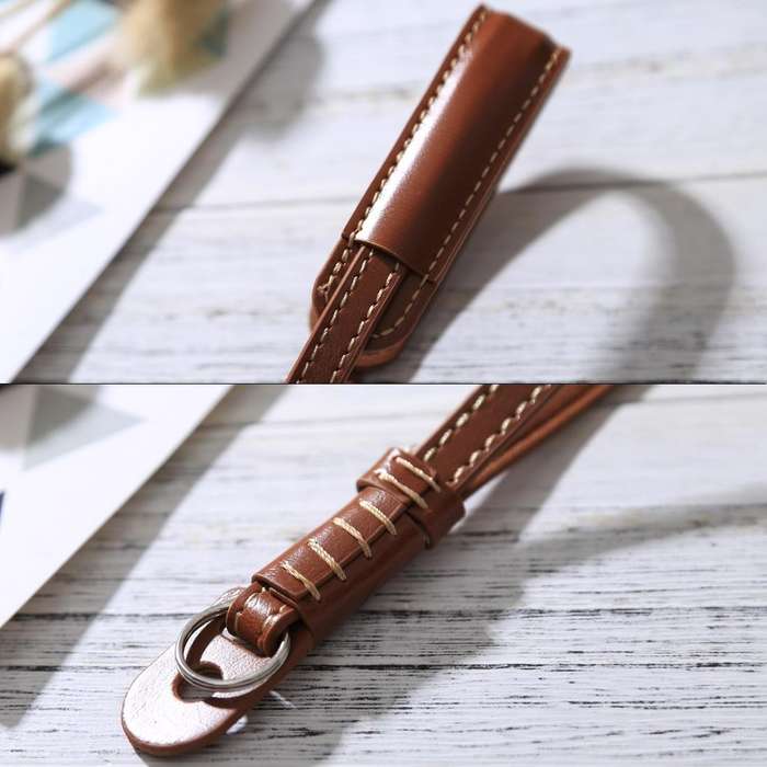 Wrist Strap Grip PU Leather Hand Strap for SLR / DSLR Cameras(Brown)