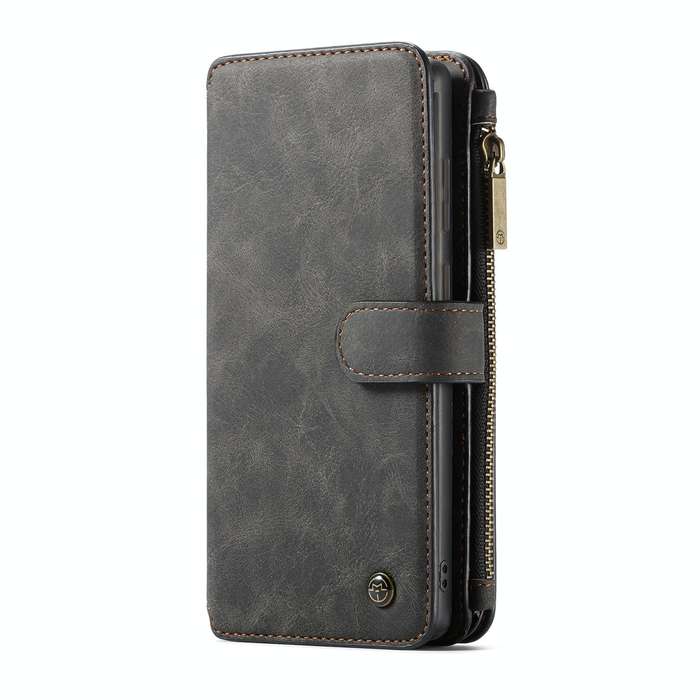 For Samsung Galaxy S22 Ultra 5G CaseMe-007 Detachable Multifunctional Leather Phone Case(Black)