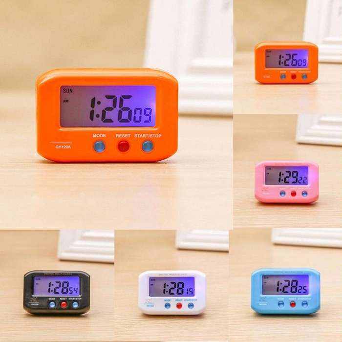 Portable Pocket Sized Digital Electronic Travel Alarm Clock Automotive Electronic Luminous Stopwa...